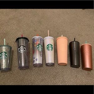 Starbucks tumblers set of 7